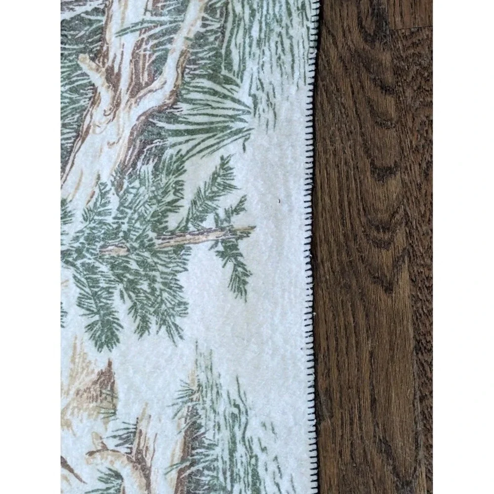 Vtg Cannon Mills Grizzly Bear Throw Blanket Lodge Cabin 60x46 Nature Forest Cubs